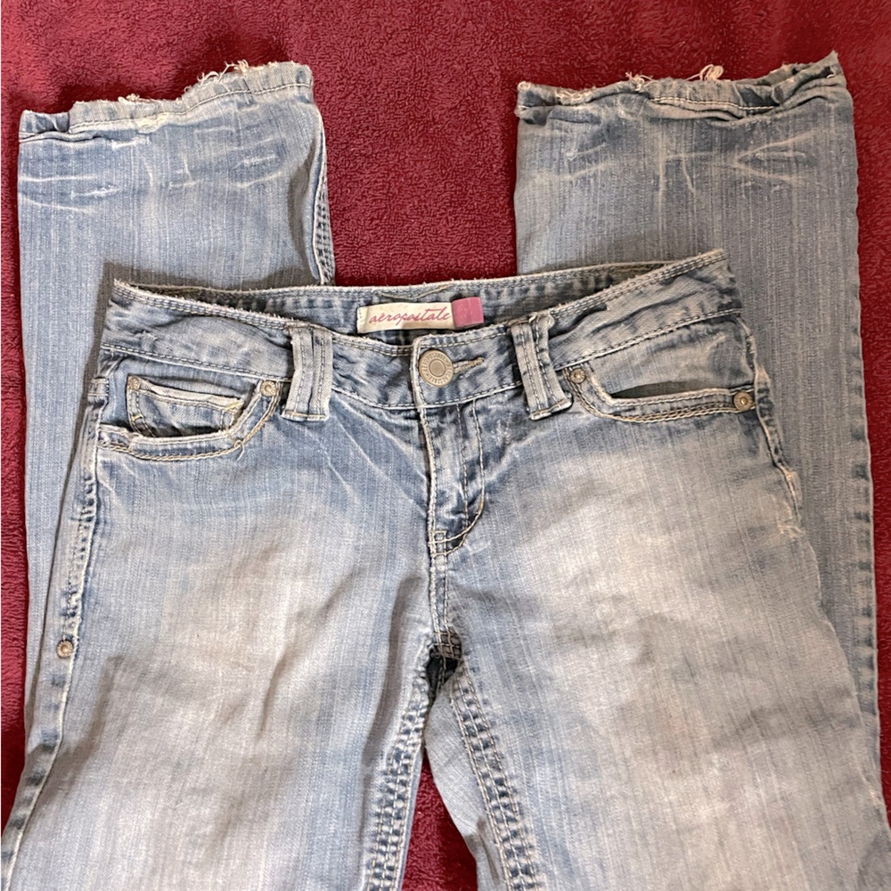 Abercrombie and Fitch low rise flare bootcut vintage jeans light/medium wash